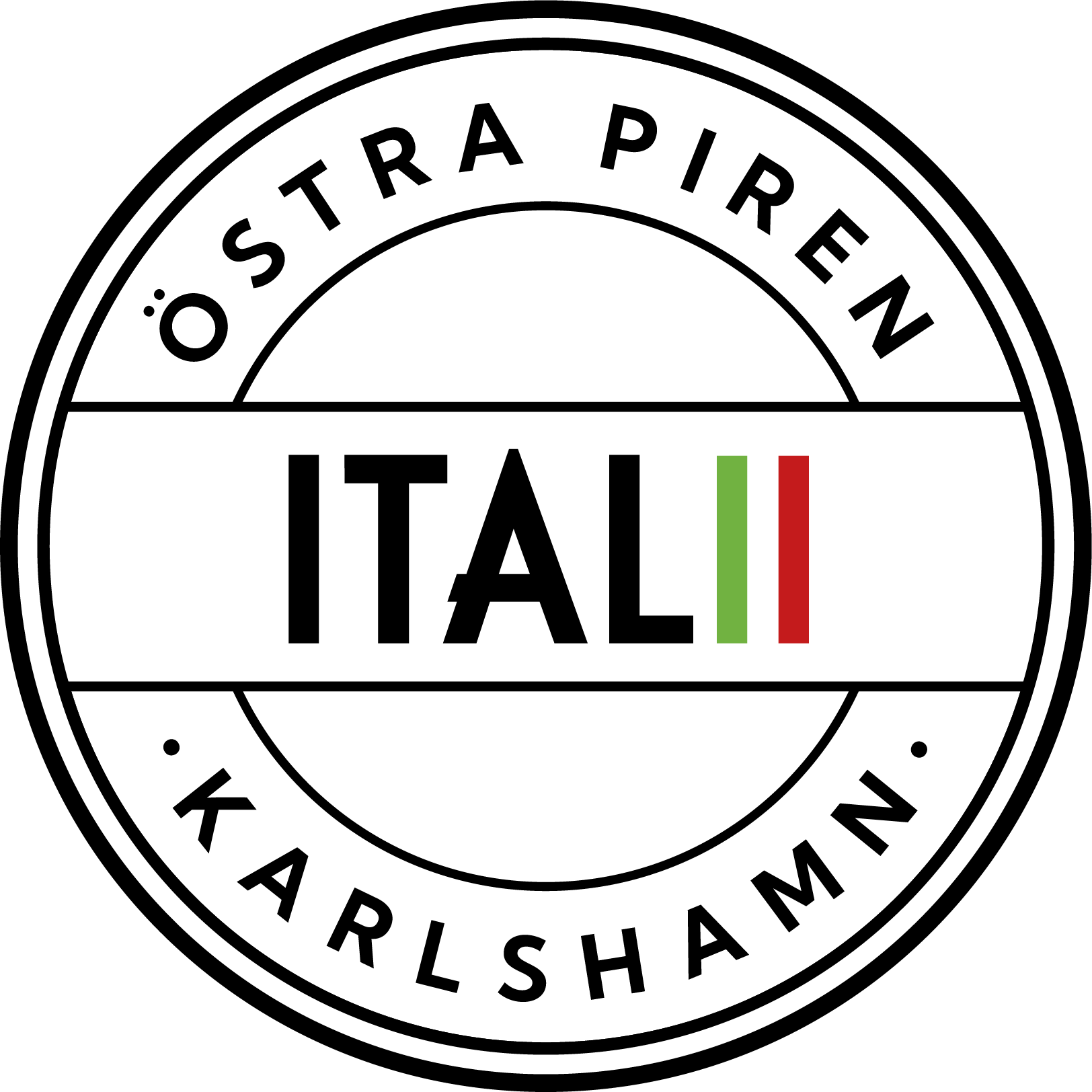 Italii rund logo vit platta sv färg@4x